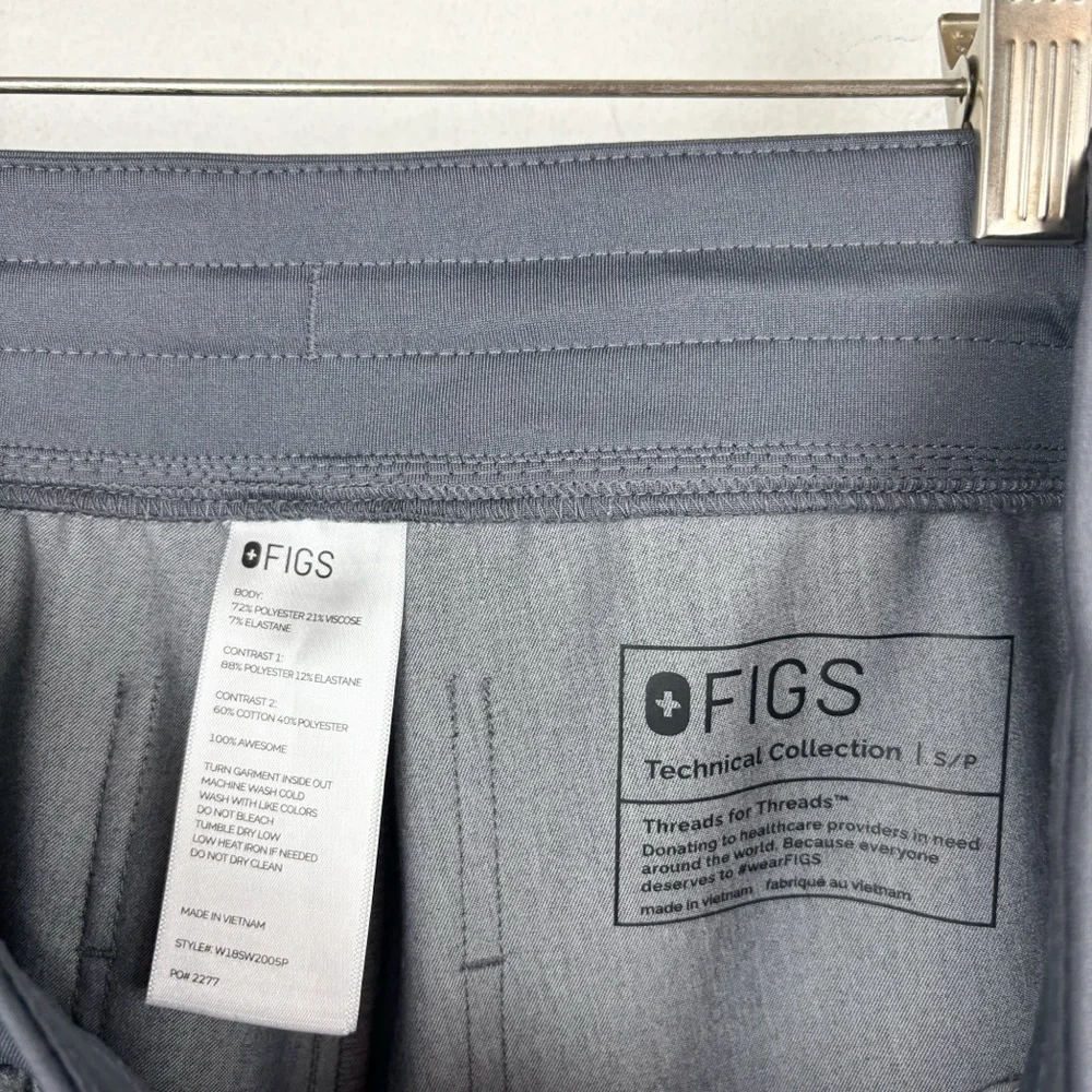 NWOT Figs Zamora 2.0 Gray Graphite Jogger Scrub Pants Sz S/P - Picture 7 of 9